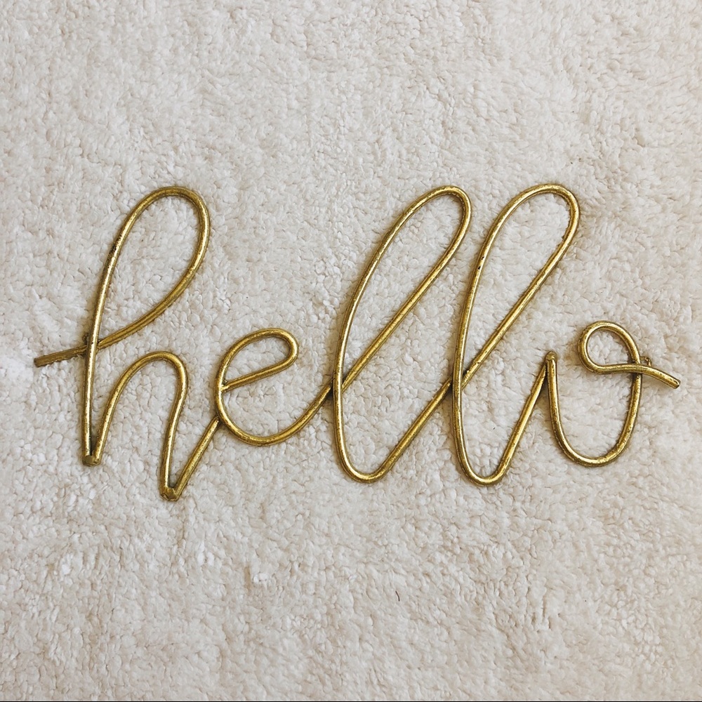 Hello Metal Sign | Home Decor